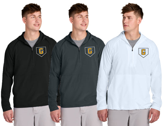 1/2 Zip Long Sleeve Hooded Jacket