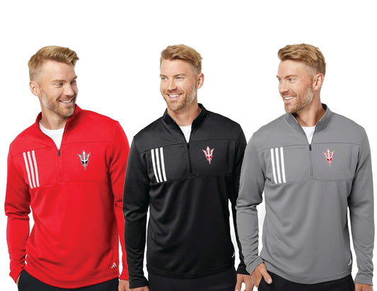 ADIDAS 3 STRIPE 1/4 ZIP PULLOVER